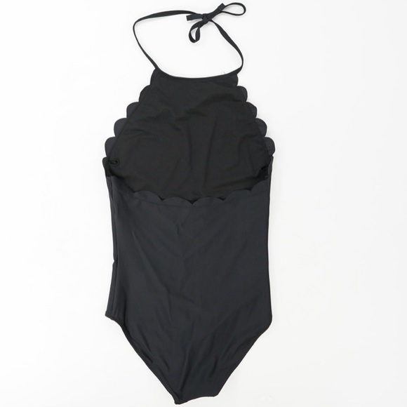 NWOT Halter Neck Scallop Trim One Piece Swimsuit - Picture 2 of 8